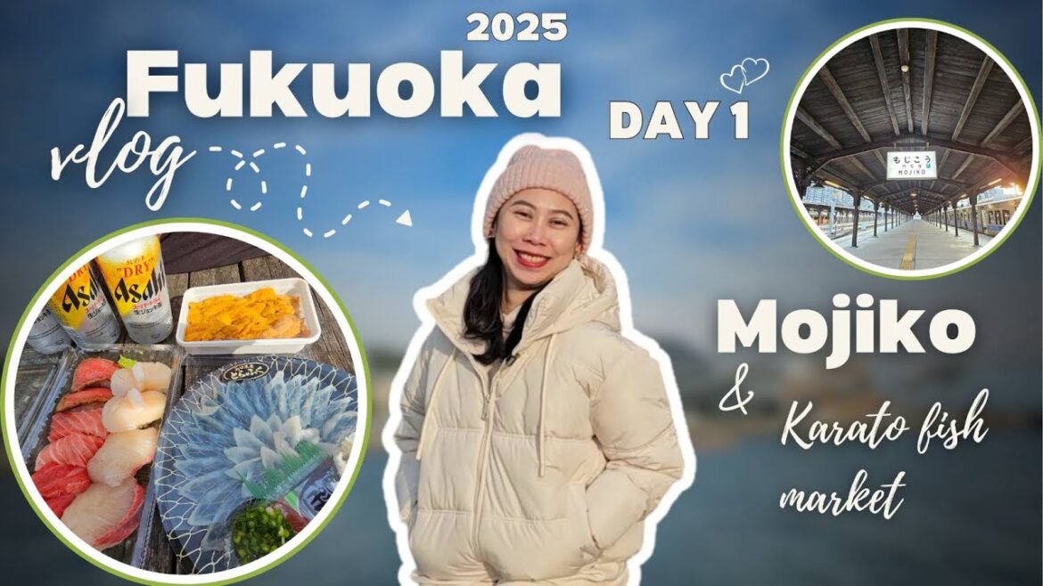 Fukuoka Trip 2025 Day 1|เที่ยวโมจิโกะ Karato fish market ชิลๆ วันอากาศเย็นฉ่ำ||ฟุกุโอกะ||