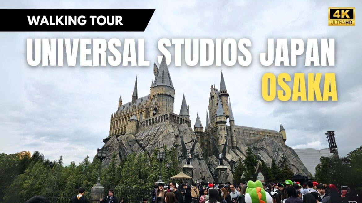 BEST THEME PARK IN OSAKA! Universal Studios Japan Walking Tour [4K60 HDR]