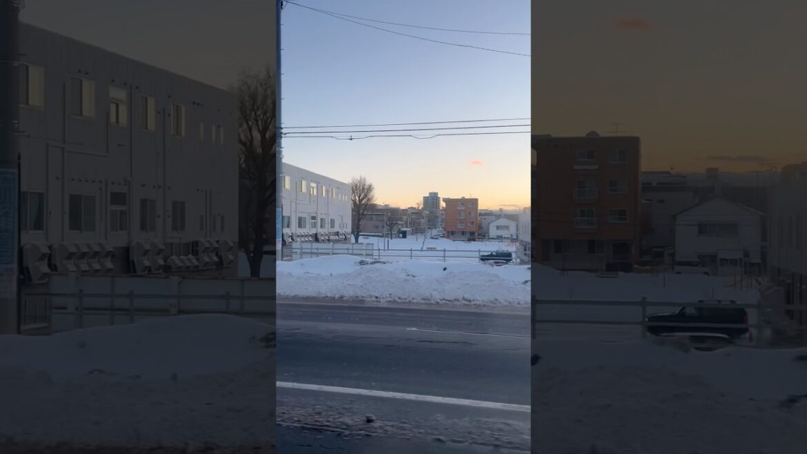 Sunset in Sapporo, Japan - January 18, 2025