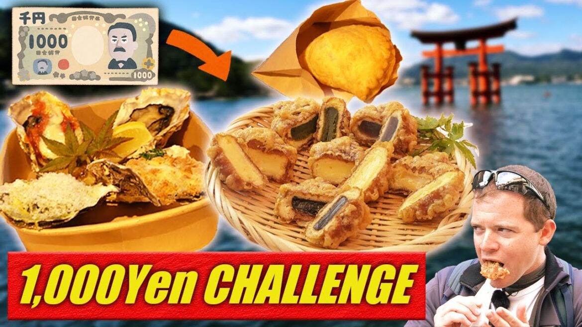 1000 Yen Challenge on Miyajima Island! My Honest Experience! - Part 2!