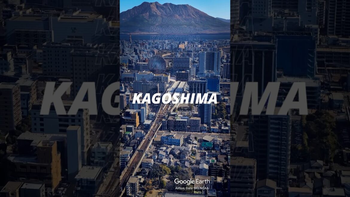 Kagoshima 鹿児島 : Discover the beauty of Japan from the sky #shorts