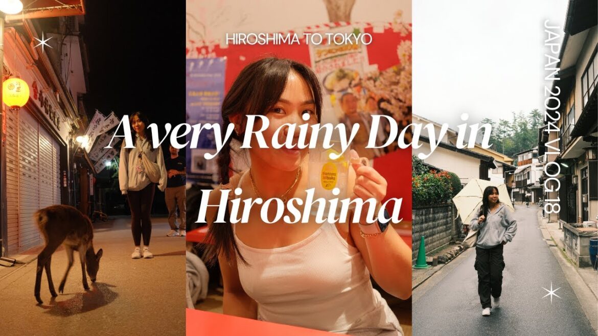 A very RAINY day in Hiroshima| Hiroshima to Tokyo Japan 2024 Vlog 18