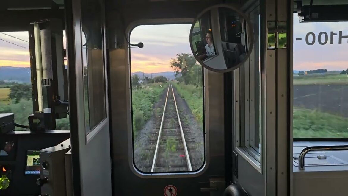 2 Minutes and 33 Seconds of Riding the Train from Biei to Asahikawa in Hokkaido, Japan During Sunset 2 Minutes and 33 Seconds of Riding the Train from Biei to Asahikawa in Hokkaido, Japan During Sunset