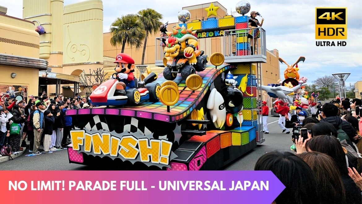 POKEMON, MINIONS & MARIO! NO LIMIT PARADE! Universal Studio Osaka Japan  [4K60 HDR]