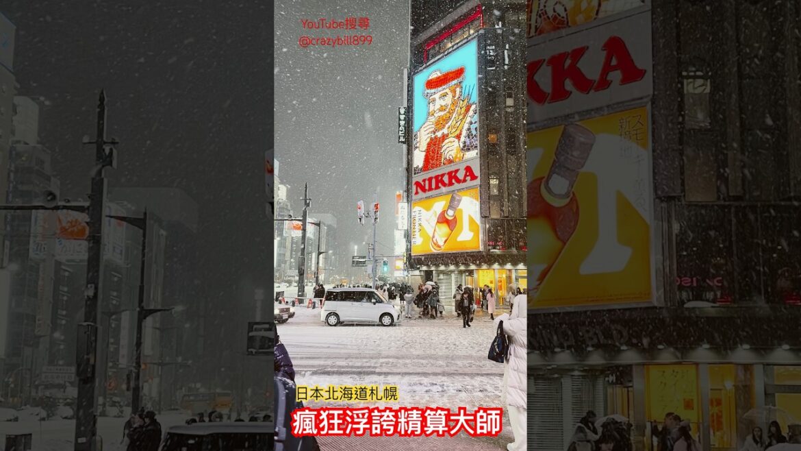 目前日本北海道札幌現場2025實況#下大雪#瘋狂浮誇精算大師 #日本自由行 #札幌 #薄野 #@crazybill899