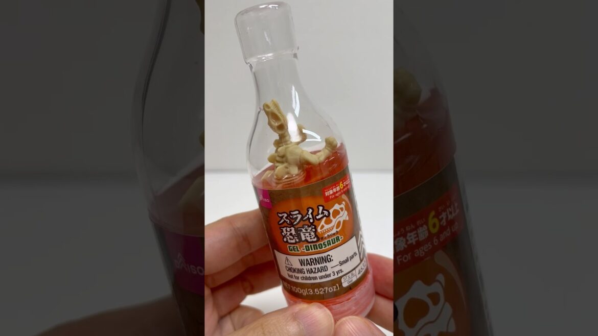 Dinosaur in the little Bottle with Red for ASMR #shorts