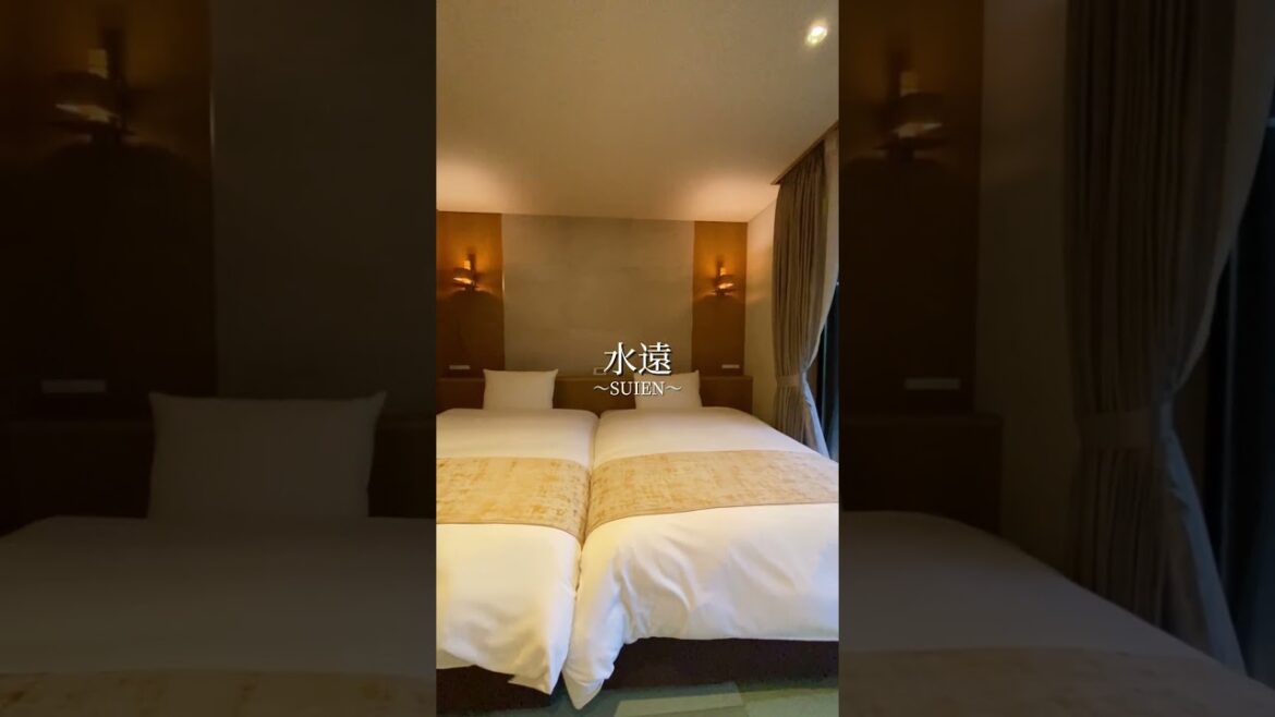 新設されたリバーサイド1階「水遠（すいえん）」のお部屋の様子です。日本の四季が移り変わる様子をご堪能いただけます。#月ヶ瀬温泉雲風々 #旅行 #温泉 #旅館 #shorts