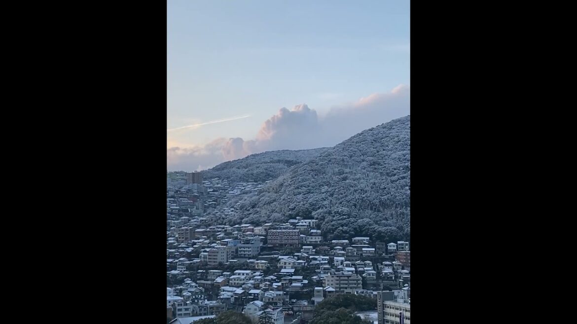 雪の長崎/遠くは稲佐山/立山辺りから西山/金比羅山