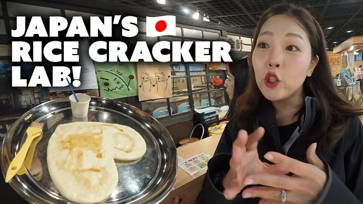 We made GIANT Rice Crackers in Japan's Senbei Factory! 🇯🇵🍘