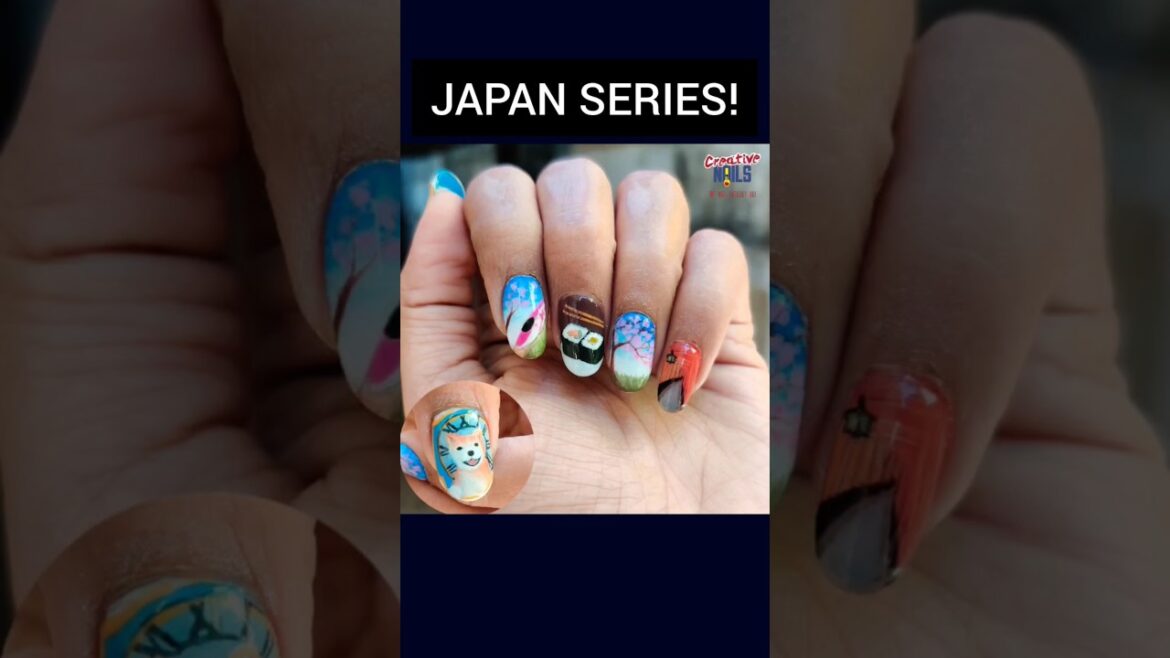 Japan trip nail art! #japantravel #japanvlog #nailshorts