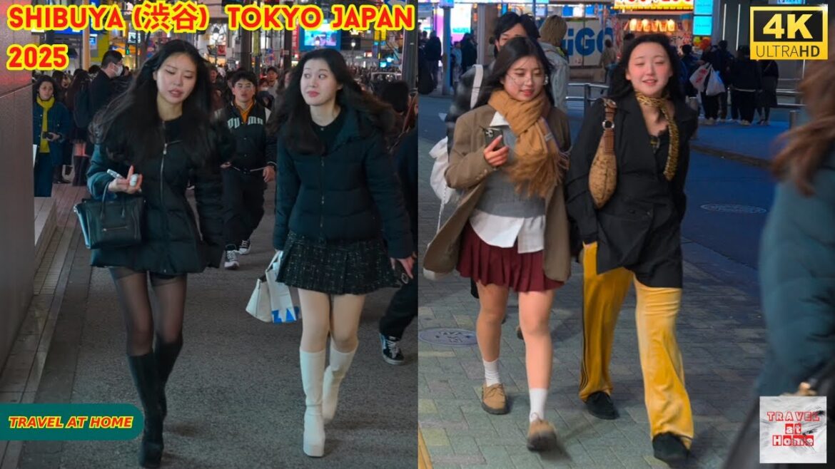 4k hdr Japan travel 2025 | Night Walk in Shibuya (渋谷) Tokyo Japan |  Relaxing Natural City ambience