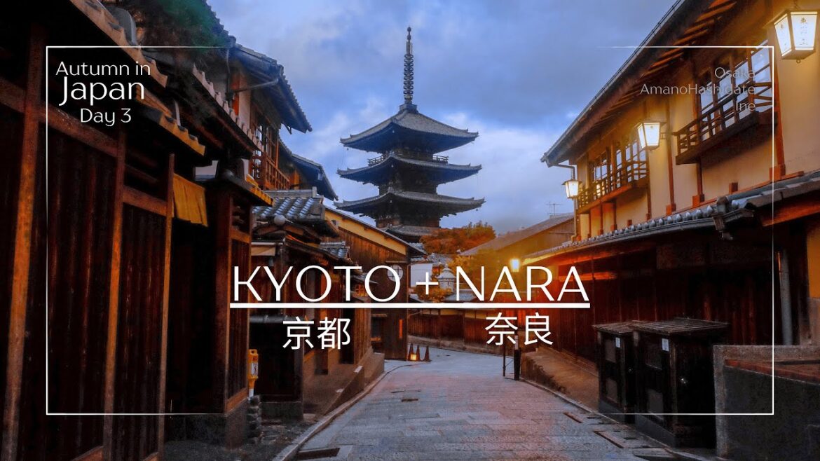 Autumn in Japan Day 3 | Kyoto and Nara in one day itinerary | Sunrise to Evening 4K walking tour Autumn in Japan Day 3 | Kyoto and Nara in one day itinerary | Sunrise to Evening 4K walking tour