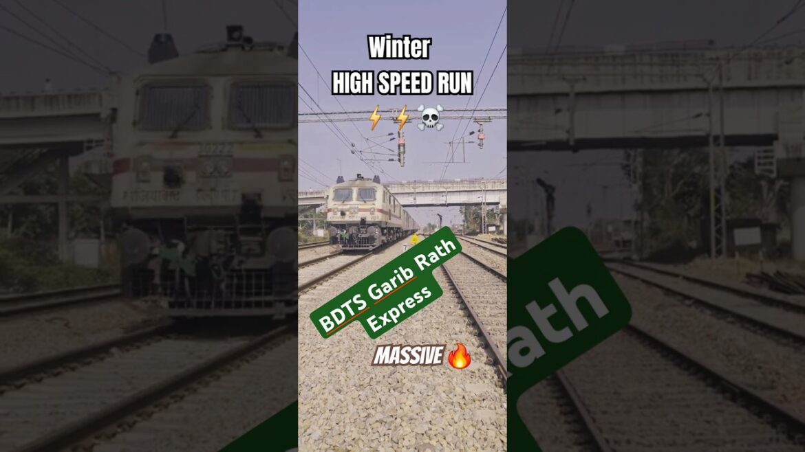⚡High-Speed Garib Rath Express in Winter | Indian Railways #shorts #trending #video #trainlifefans ⚡High-Speed Garib Rath Express in Winter | Indian Railways #shorts #trending #video #trainlifefans