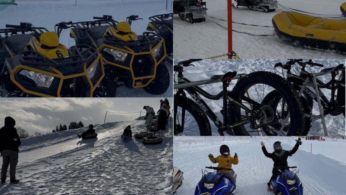 Snow activities at Bibai Snowland, Hokkaido Snow activities at Bibai Snowland, Hokkaido