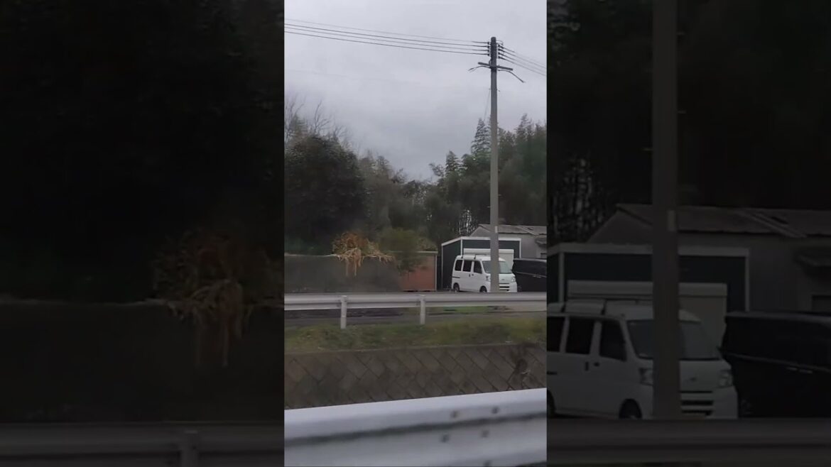 On the road in rural Fukuoka in Japan