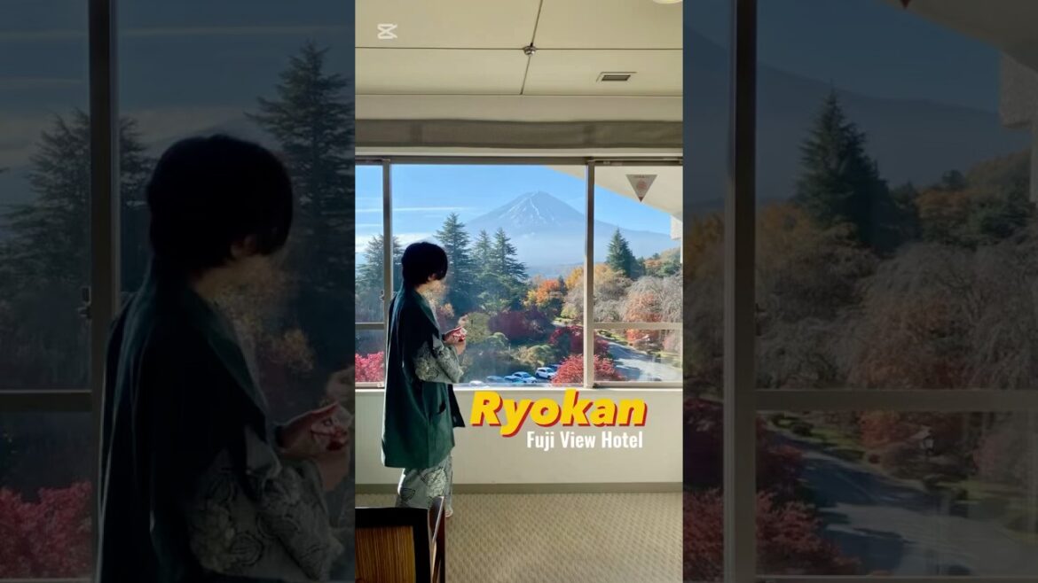 Stay at This Stunning Ryokan with a Mt. Fuji View! 🇯🇵✨ #shorts #travel #japan