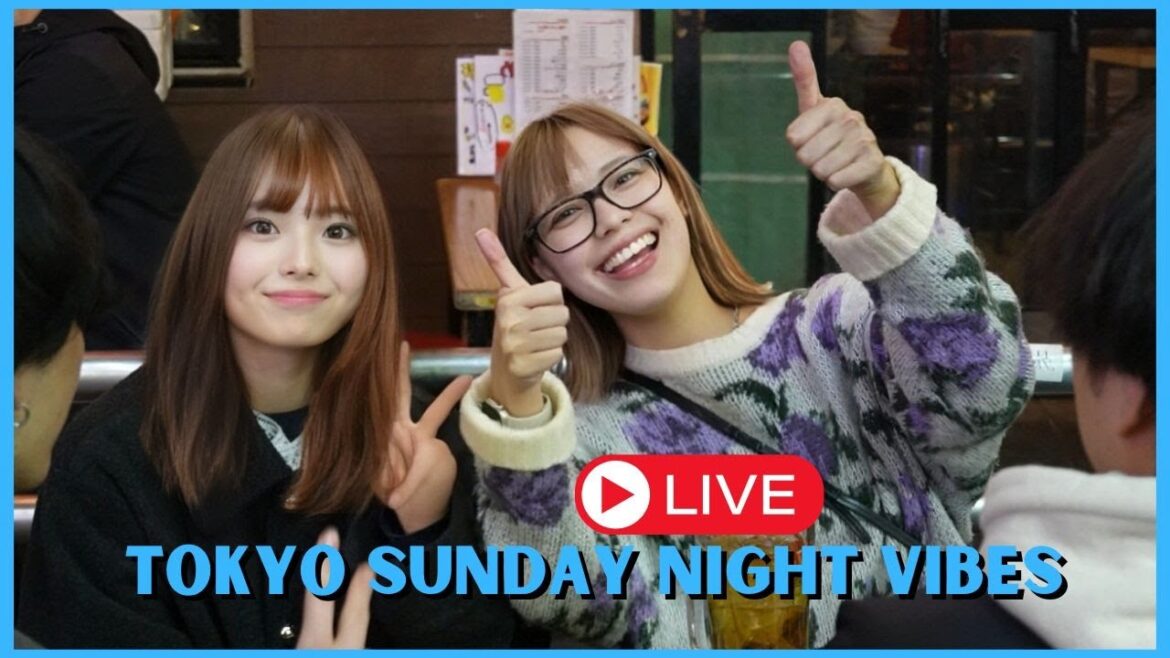 Tokyo's nightlife on Sunday Night Feb 16th