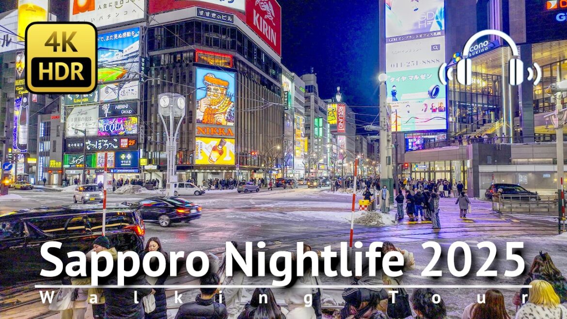 Sapporo Nightlife in Susukino 2025 Walking Tour [4K/HDR/Binaural]