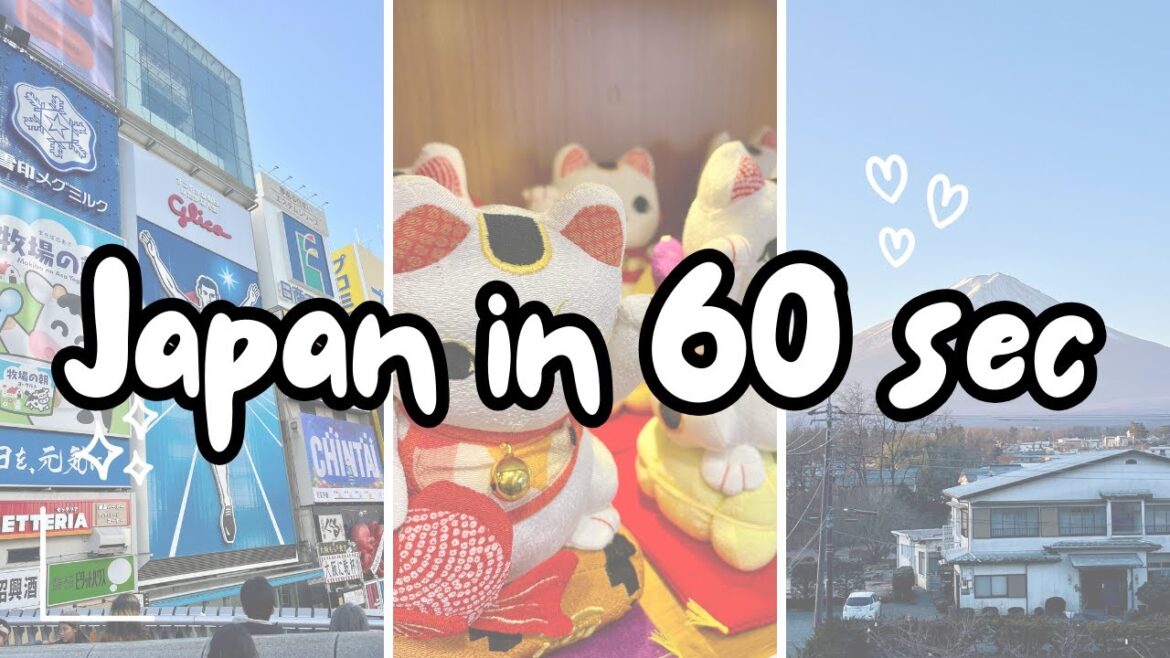 Memories of Japan - Tokyo Osaka Kyoto Recap in 60 sec