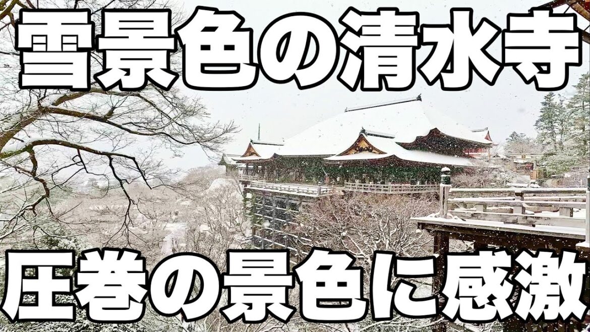 【4K】2025年2月8日（土）雪景色の京都清水寺。圧巻の景色に感激！京都清水寺的雪景。我被這壯觀的景色驚呆了！Snow scene at Kiyomizu-dera Temple in Kyoto.