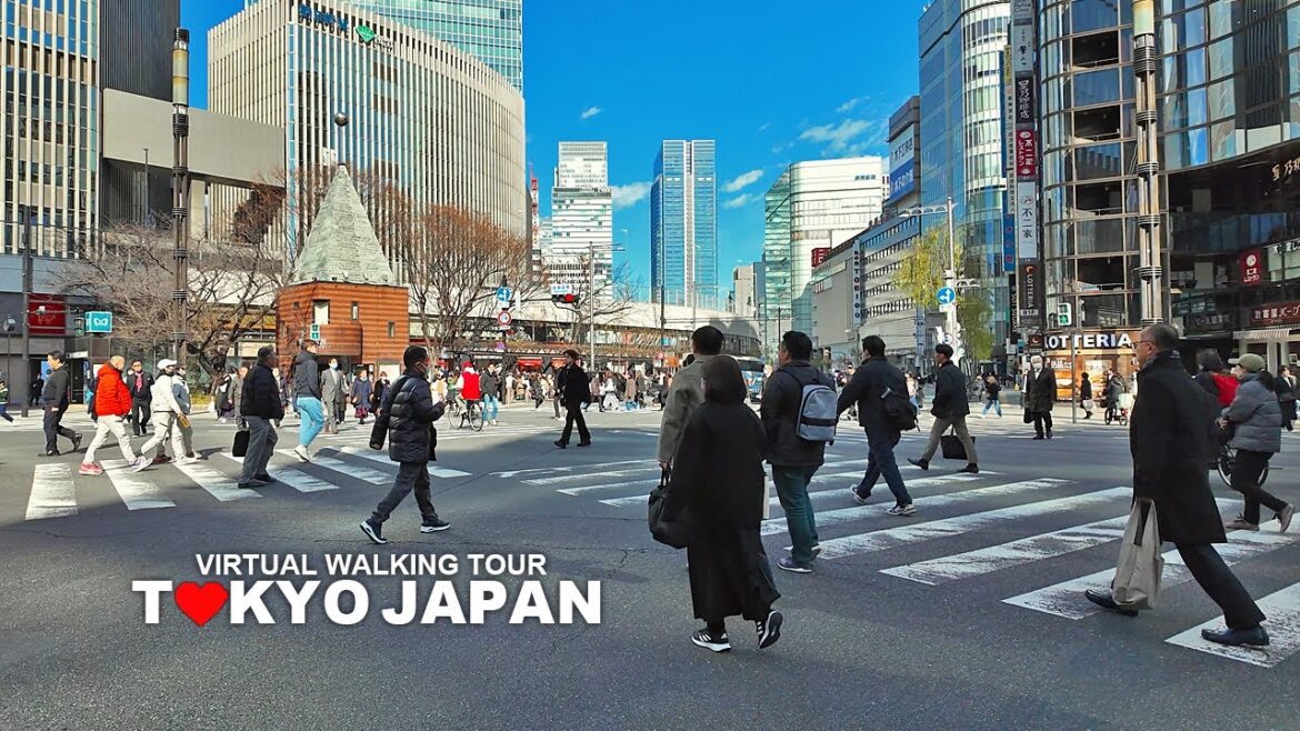 [Full Version] TOKYO JAPAN, Walking Tour Ginza and Shinbashi, Minato City, Chuo City, Travel, 4K