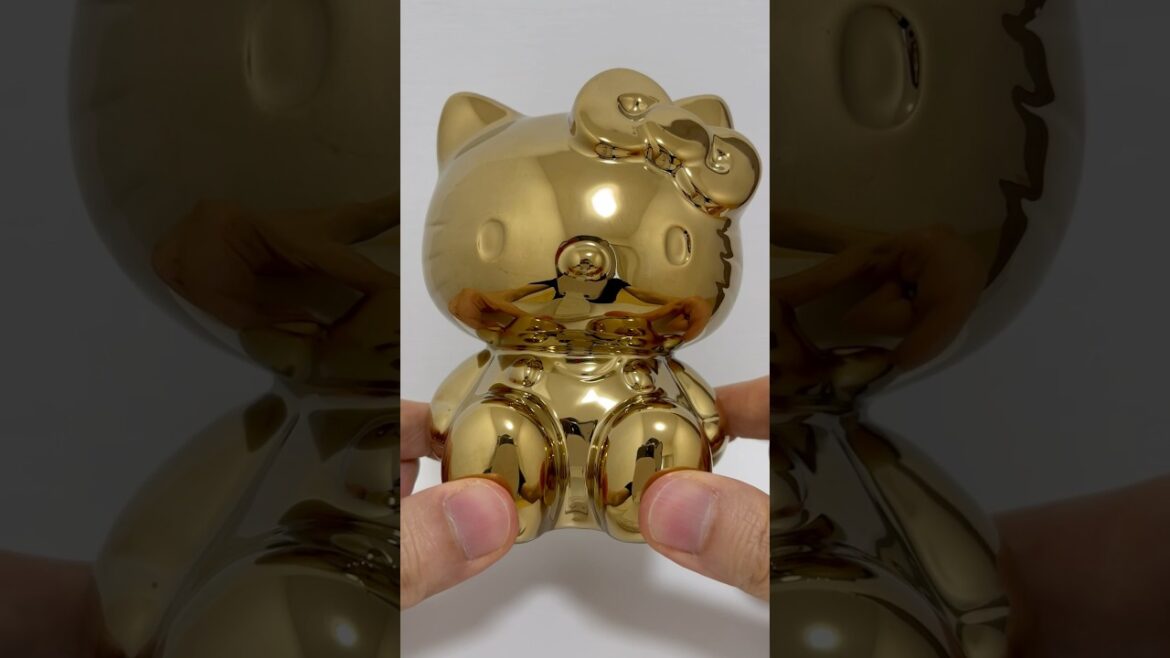 Hello Kitty Gold Bank Savings Box #shorts