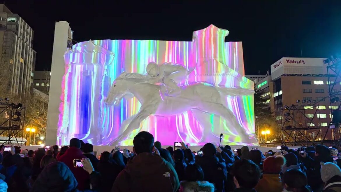 Sapporo 75th Snow Festival (2025) “Thoroughbreds Racing to Sapporo Projection Mapping” illumination Sapporo 75th Snow Festival (2025) "Thoroughbreds Racing to Sapporo Projection Mapping" illumination