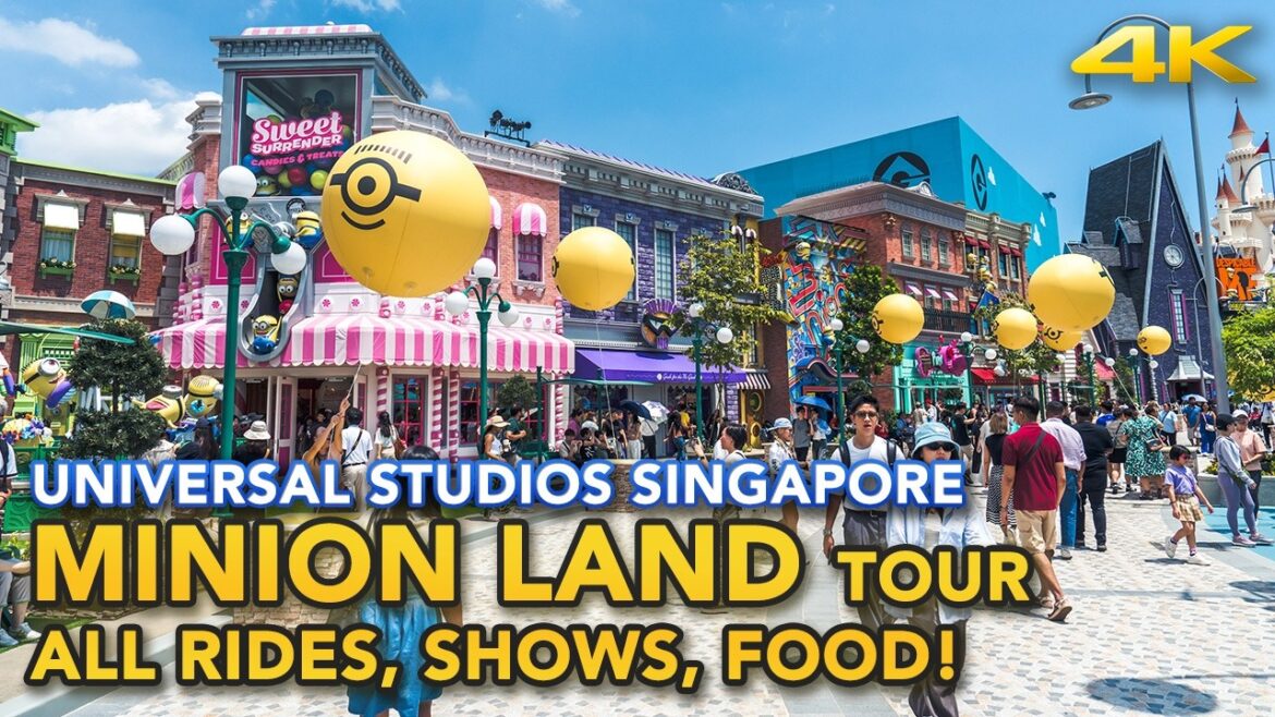 Explore MINION LAND in Singapore - Rides, shows, food tour!