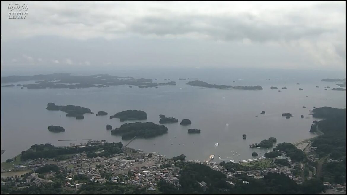 日本三景・松島 Aerial view of Matsushima, Miyagi Prefecture. Japan
