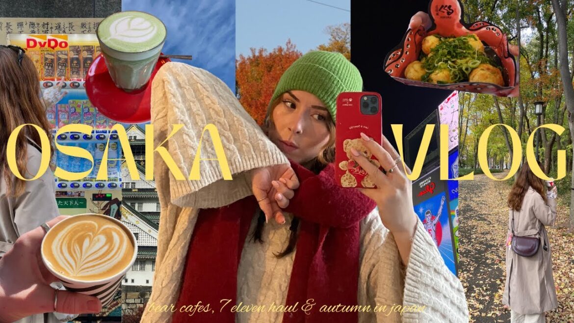 osaka, japan vlog | bear cafe, 7 eleven hauls & autumn in japan