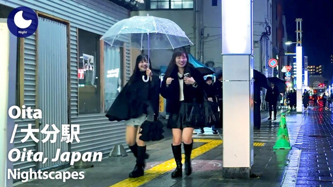 ⁴ᴷ Oita: Oita Station (大分県: 大分駅) - Japan Walking Tour (February, 2025)