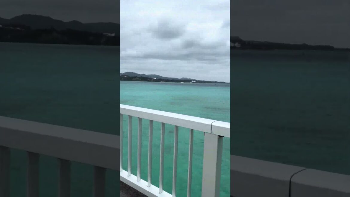 Riding on the Kouri Island Bridge Okinawa Japan🚵‍♂️ #cycling#japan#shorts