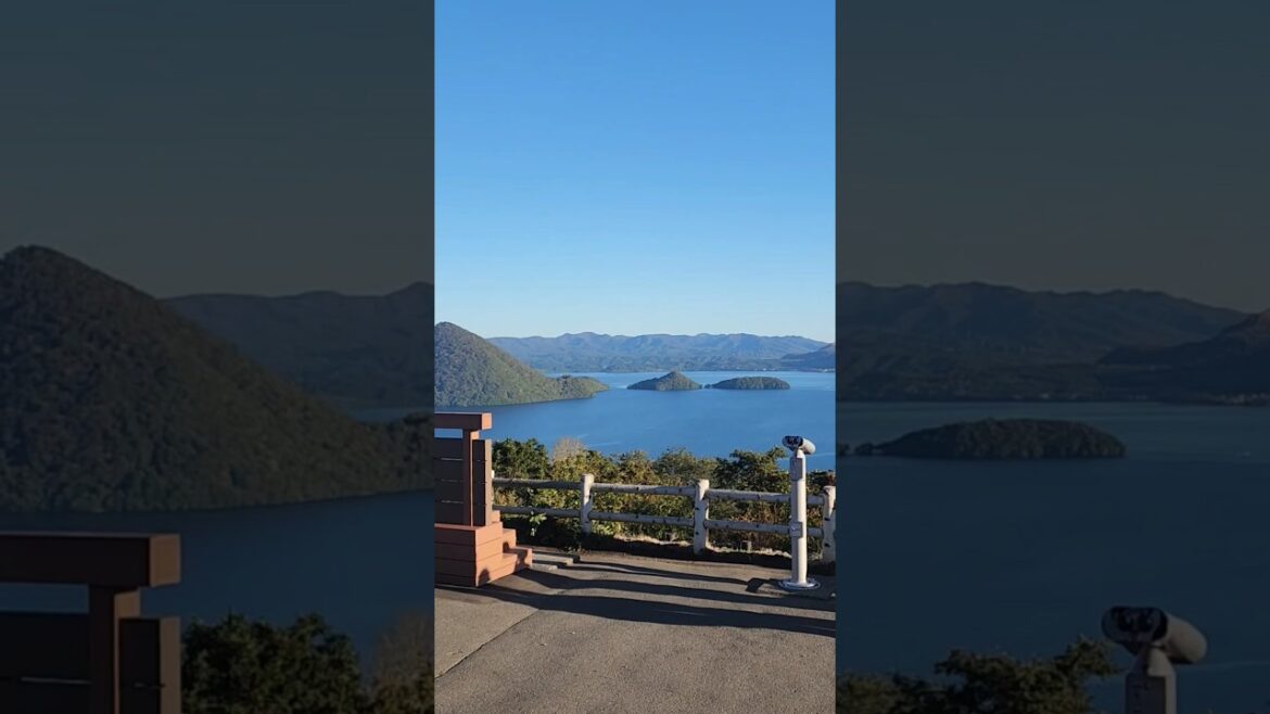 Beautiful view of Lake Toya-Hokkaido #travel #hokkaidojapan #japan #shorts #lake