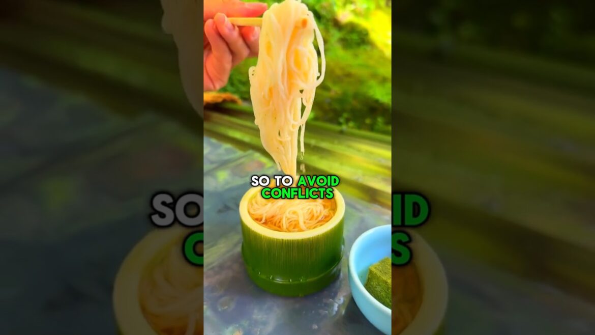 The craziest noodle-eating tradition in Japan! 🤯 The craziest noodle-eating tradition in Japan! 🤯