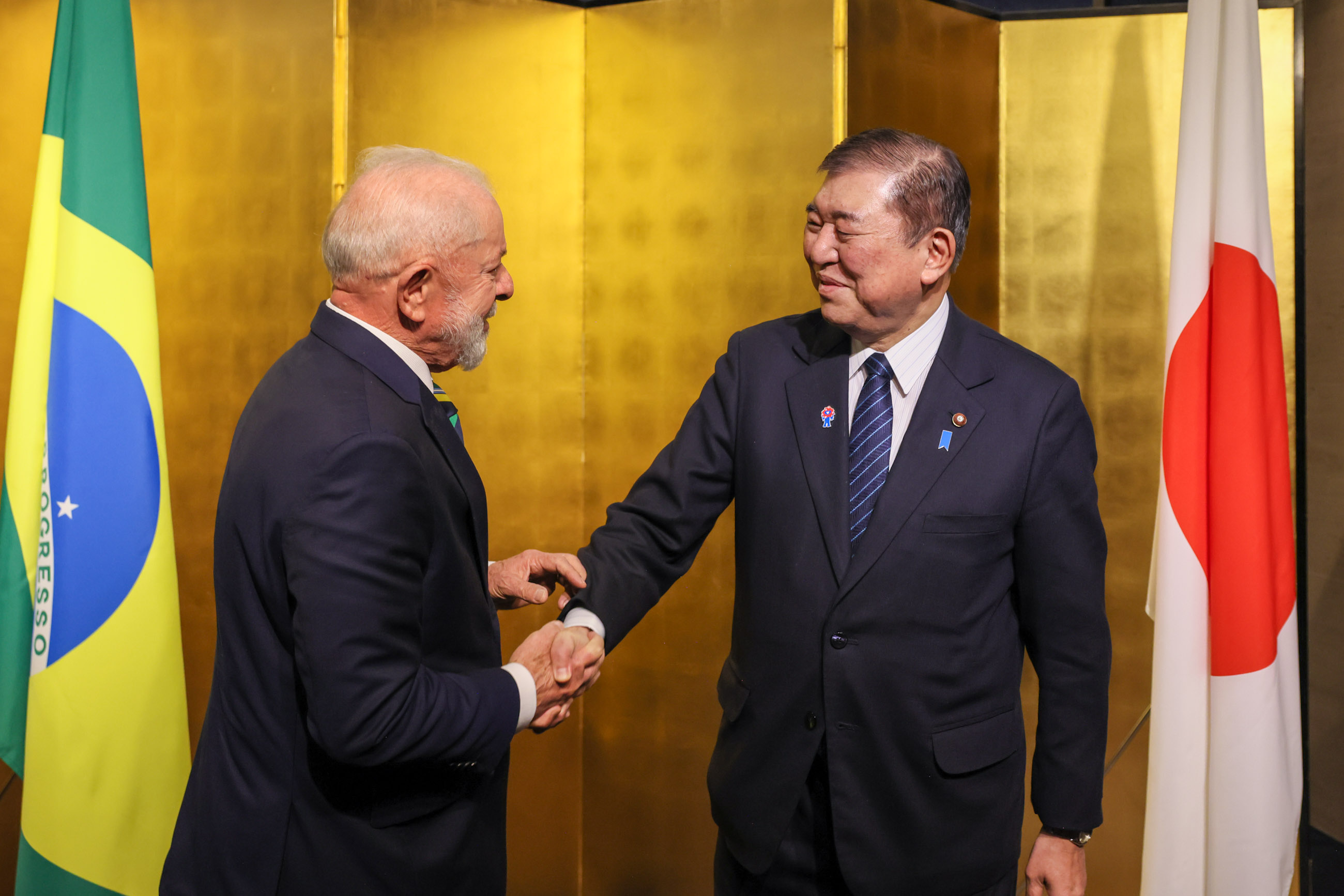The two leaders attending the Japan-Brazil Economic Forum (3)