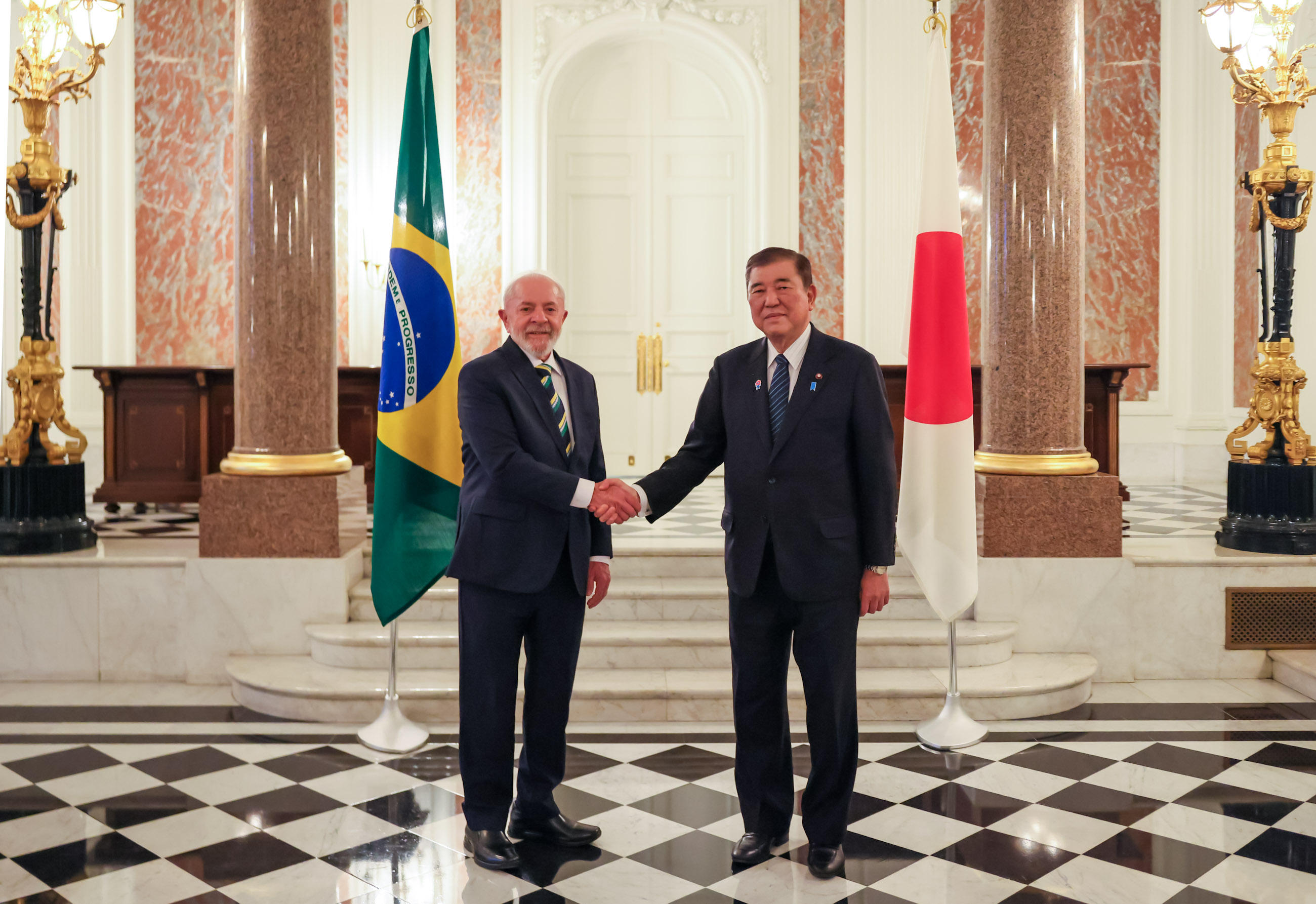 Prime Minister Ishiba welcoming President Lula (3)