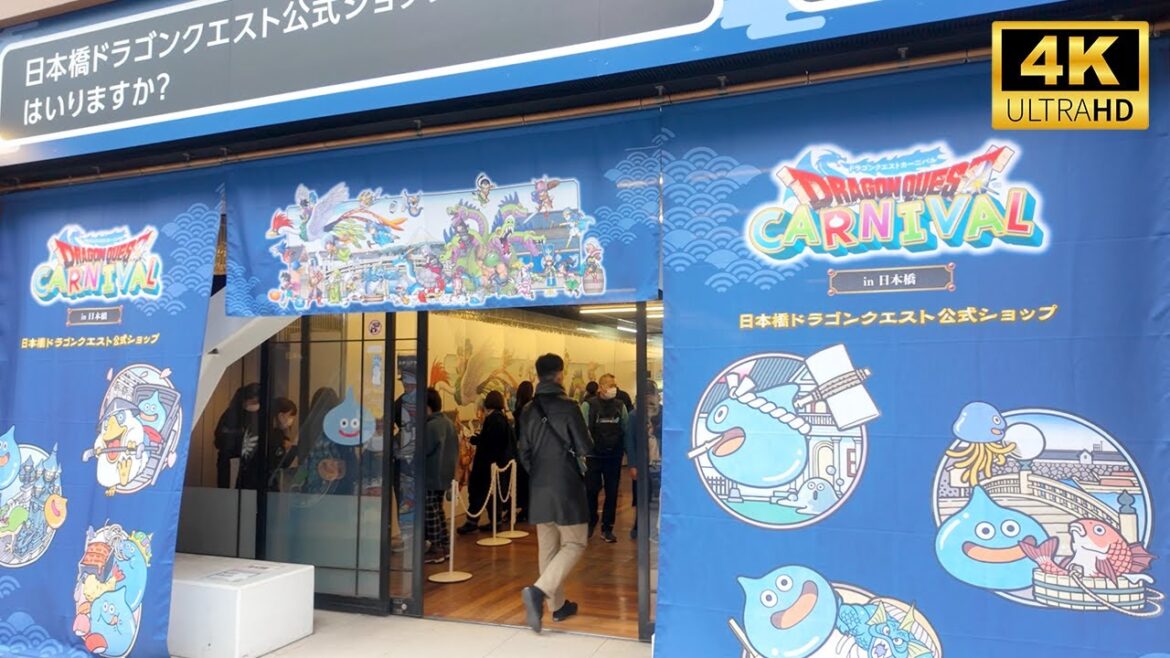 EXPERIENCE Dragon Quest Stamp Rally in Tokyo's Nihonbashi! [4K 60fps ASMR]