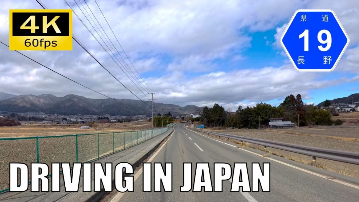 【Driving in Japan】Nagano Prefectural Route 19 : Ina - Tatsuno [Insta 360 Ace Pro 4K60P]