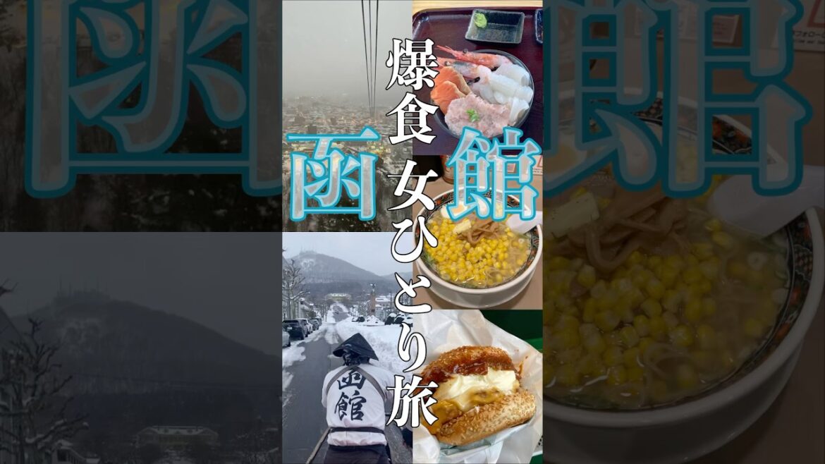 【函館 女ひとり旅】悪天候で滞在時間が短くなっても絶対食べ物を妥協しない女の爆食ひとり旅/1泊2日 グルメ旅【旅行vlog】 #ひとり旅  #一人旅 #旅行vlog #爆食