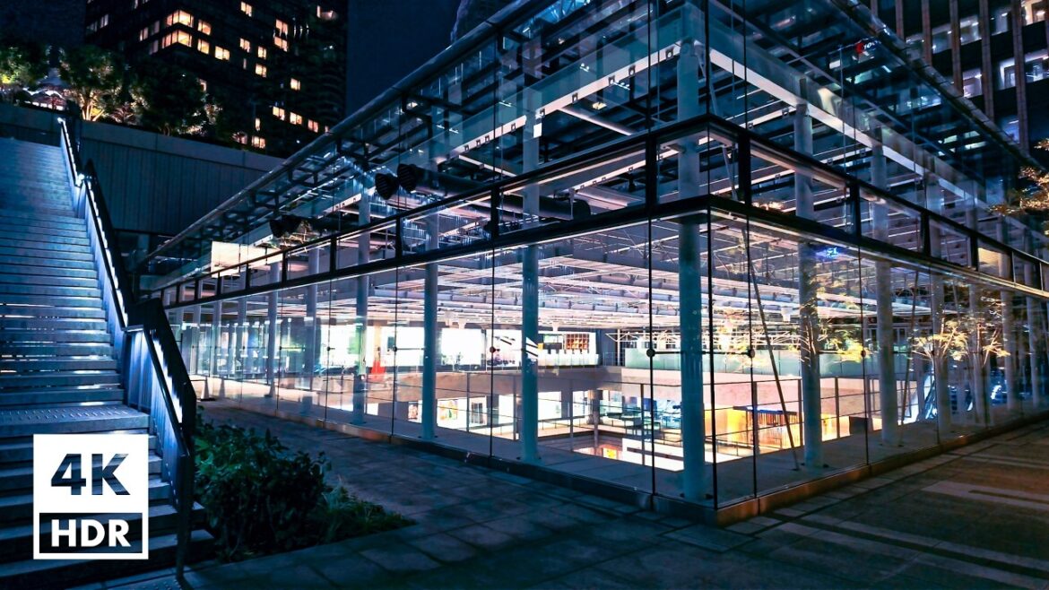 Nightfall in Umeda, Osaka | 4K HDR, Binaural Japan Ambience【01/30/2025】