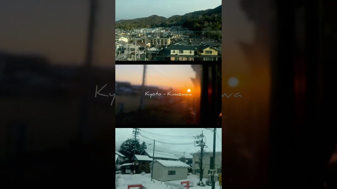 Kyoto - Kanazawa Only been riding for an hour ❄️ #japan #traveljapan #kyoto #kinazawa #snow #nagano