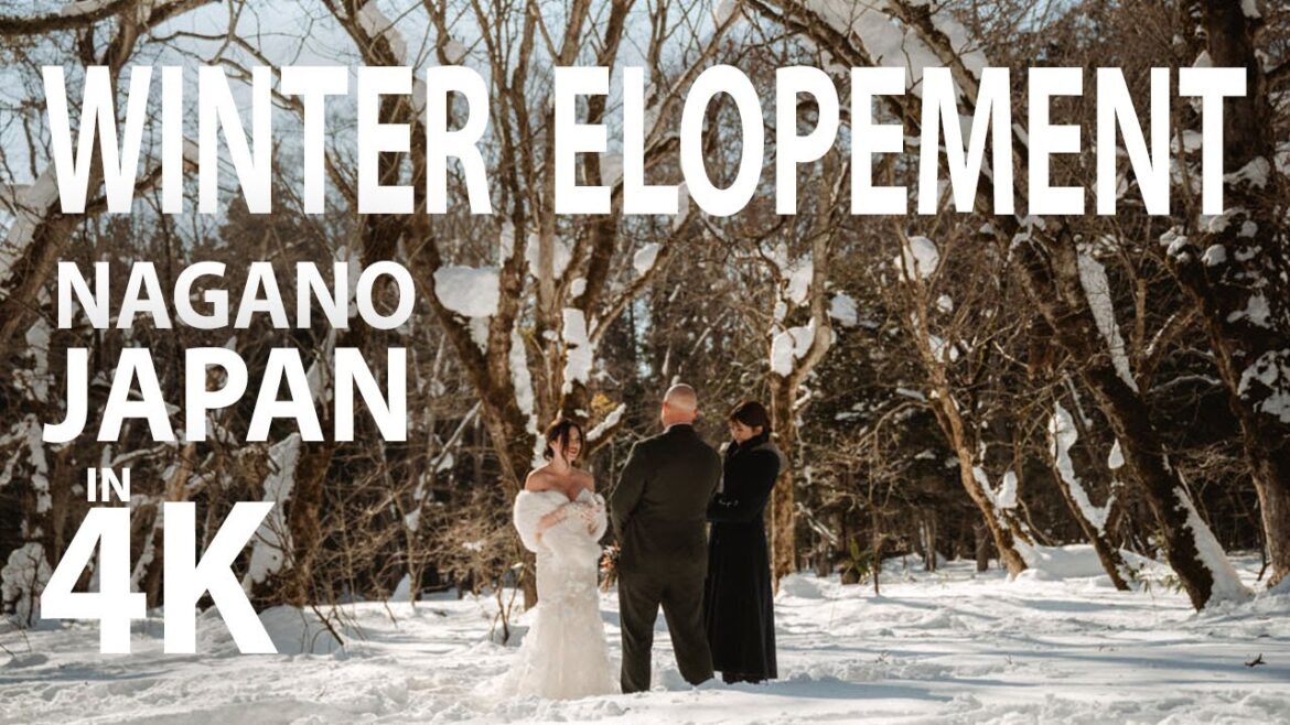 Japan Winter Elopement in Snowy Nagano in 4k