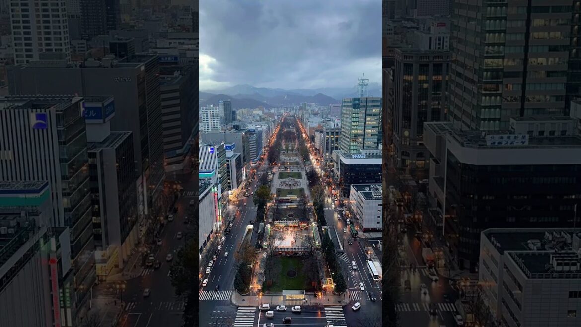 Sapporo Timelapse (Sapporo TV Tower) Hokkaido, Japan