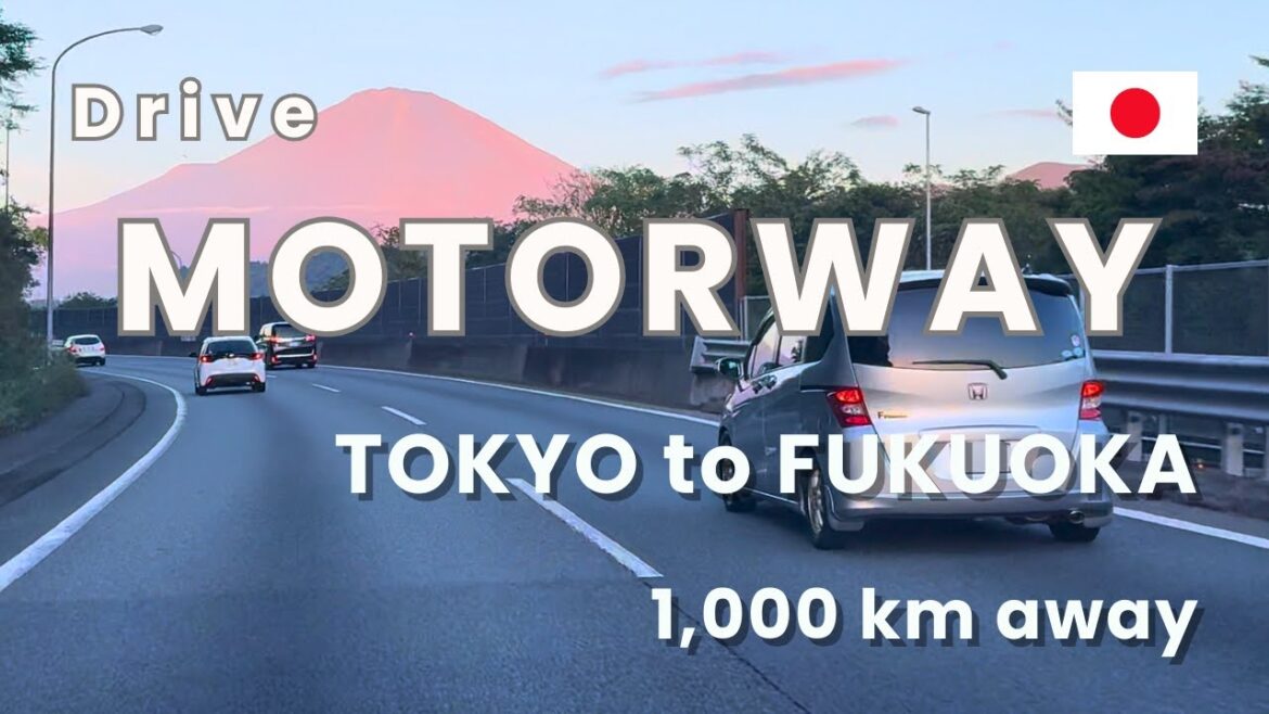 [JAPAN Drive] MOTORWAY | TOKYO TO FUKUOKA, 1,000 KM AWAY ALONG AH1 INCLUDING E1, E1A, E2 & E2A