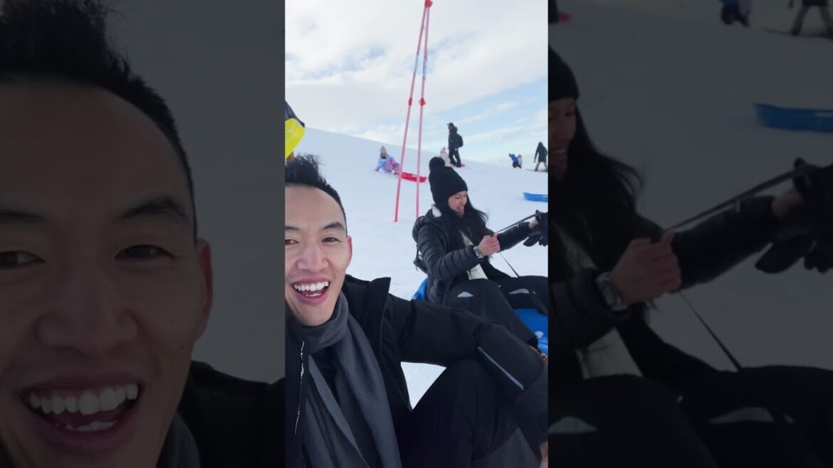 Our Travel Diary - Our first time sledding! #sapporo #japan