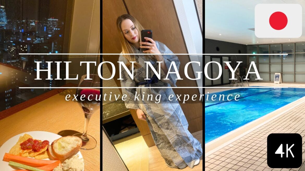 Hilton Nagoya Tour | Executive King Room + Lounge, Pool, and City View