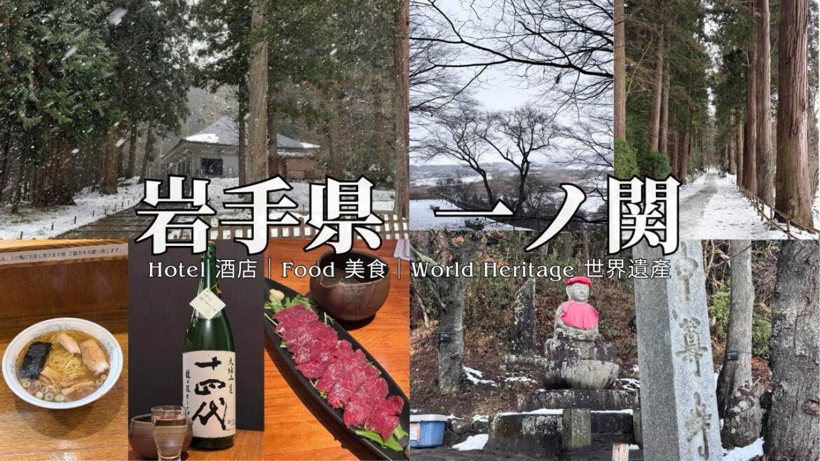 岩手縣 坐新幹線玩東北｜由仙台去一關 風雪中參觀世界文化遺產 中尊寺金色堂｜一關住宿 & 美食介紹｜日本東北旅遊 #岩手 #一關 #一ノ関 #岩手縣旅行 #中尊寺 #金色堂 [eng sub]