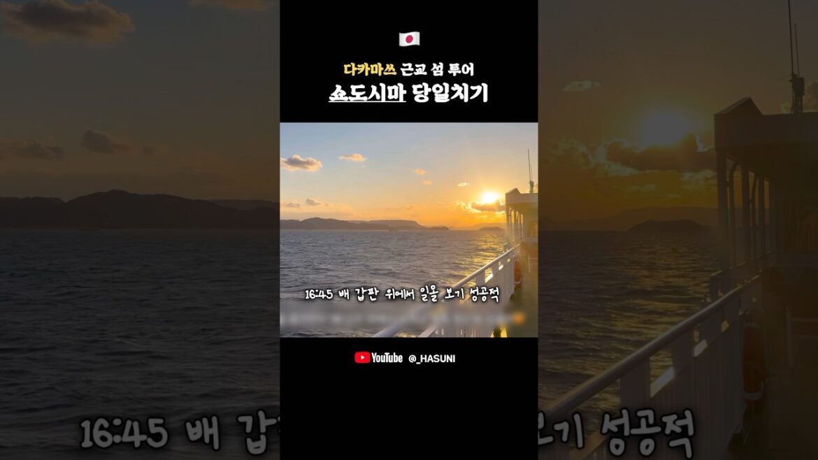 🇯🇵 다카마쓰 자유여행 섬 당일투어 추천 (feat.쇼도시마)