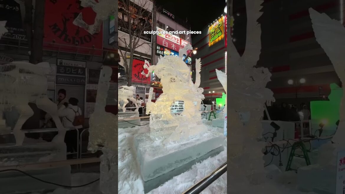 Ice sculptures in Hokkaido - Susukino Ice World
