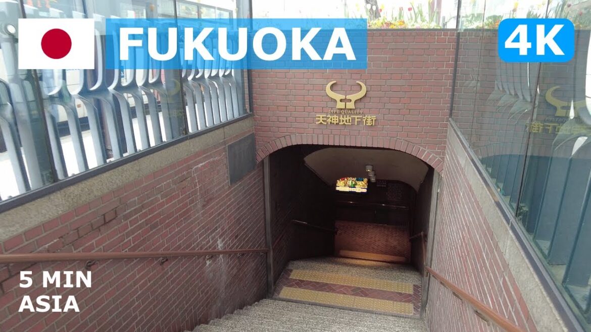 π―π΅ Japan – Fukuoka: 5 Minutes Walking Tour – 4K π―π΅ Japan - Fukuoka: 5 Minutes Walking Tour - 4K